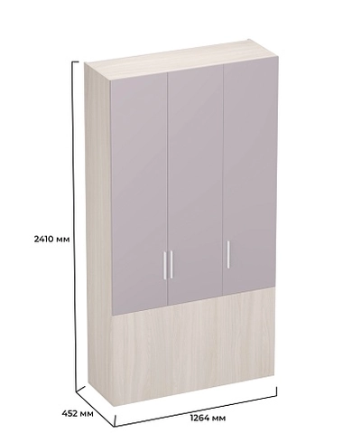 Шкаф двухдверный с фальш-панелью L212.4-120