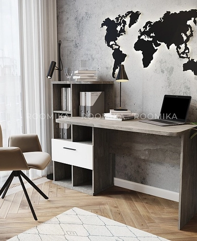 Рабочий стол со встроенным стеллажом HOF421