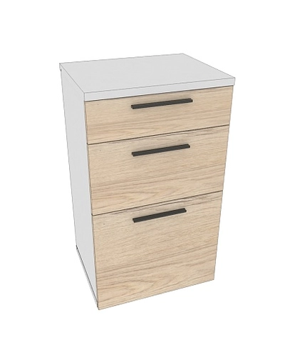 Тумба узкая 2 ящ. L875