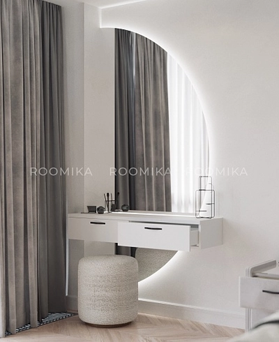 Зеркало L168 с подвесным столиком с подсветкой L/R