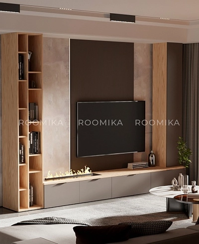 Тумба ТВ напольная с электрокамином L548.450