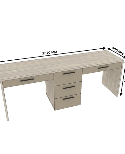 Cтол прямой на 2 рабочих места L718.2