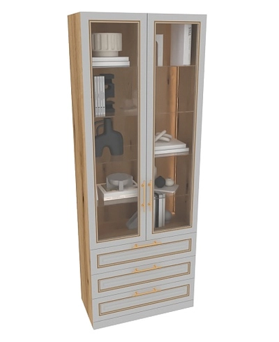 Шкаф книжный со стеклом А213S