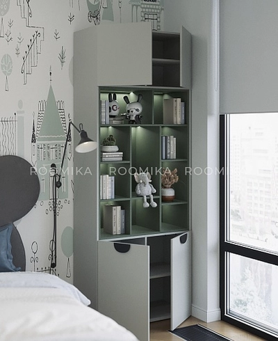 Шкаф книжный L223.1 с подсветкой