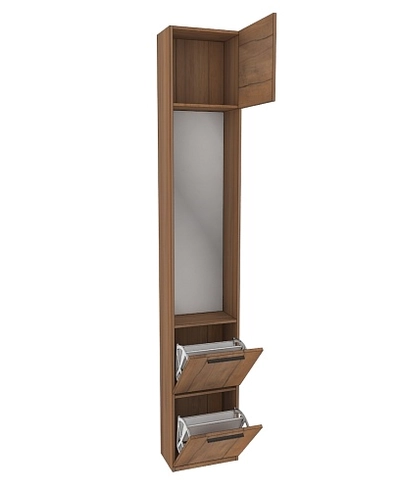 Шкаф завершающий с обувницей и зеркалом L250