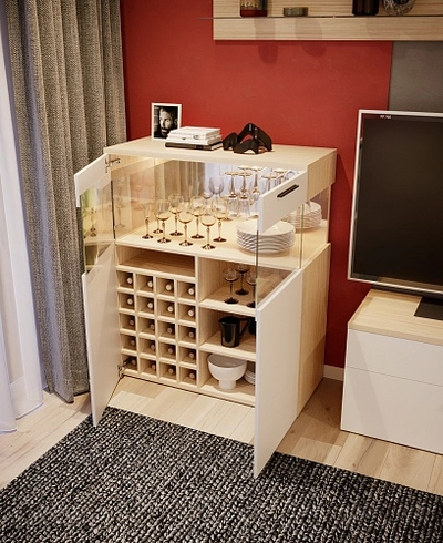 Винный шкаф с подсветкой LG200