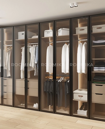 Шкаф для спальни с четырьмя ящиками и штангой с подсветкой R210.60-3