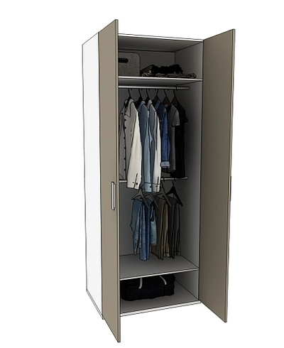 Шкаф двухдверный E210