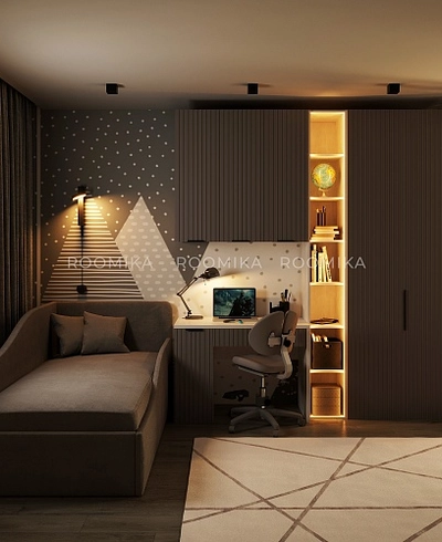 Cтеллаж открытый глубокий L233.44 с подсветкой