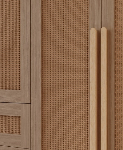 Шкафная группа, фасады натуральный ротанг Лацио 16