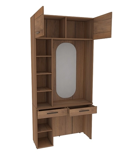 Столик туалетный с антресолью и стеллажом L415