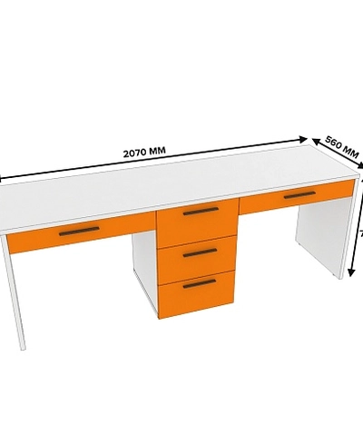 Cтол прямой на 2 рабочих места L718.2