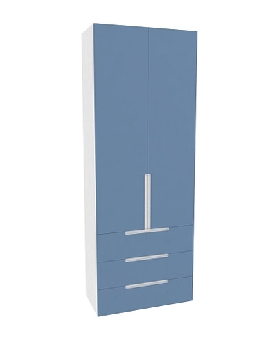 Шкаф книжный/для одежды с тремя ящиками, фасады в эмали LE213