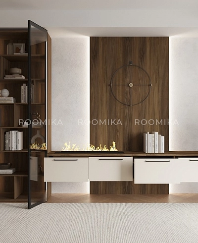 Тумба ТВ напольная с электрокамином L548.451