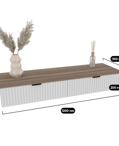 Туалетный столик, фрезерованные фасады в эмали LE-515