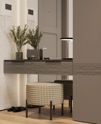 Лацио прихожая фрезерованные фасады в эмали 16