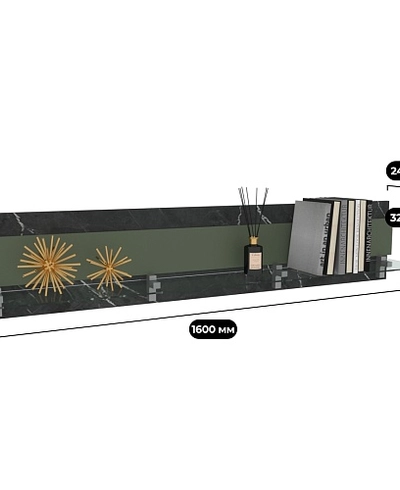 Полка со стеклом, панель МДФ R120.6