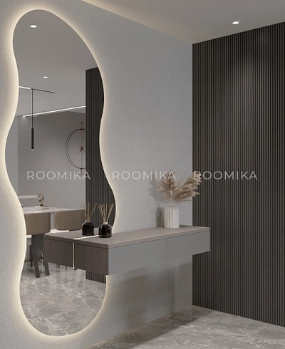 Зеркало L165 вырезом для столиков L514/515 с подсветкой L/R