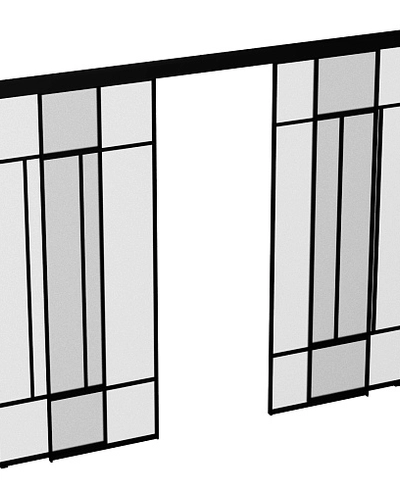 Раздвижная перегородка-купе из матового стекла для кухни GRACE 24