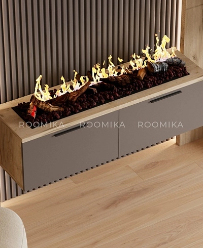 Тумба ТВ напольная с электрокамином LG548.351