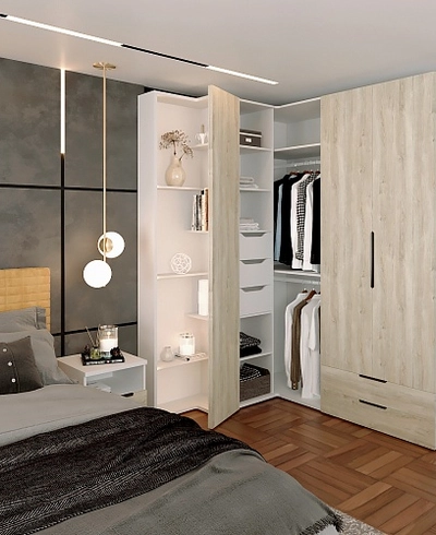 Стеллаж завершающий угловой L230