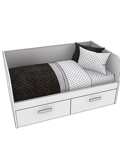 Кровать односпальная E902.6, 80x160