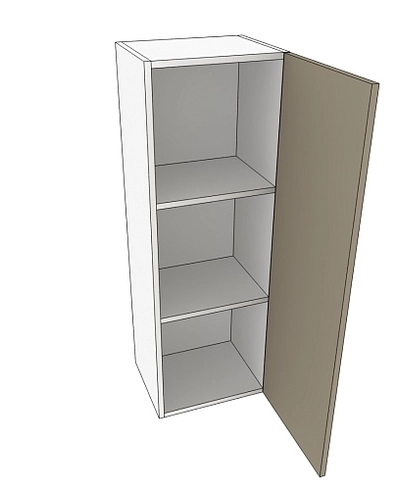 Навесная полка вертикальная с фасадом  3 ниши E313