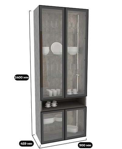 Шкаф со встроенной нишей с подсветкой R216.1