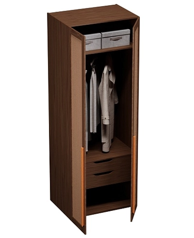 Шкаф двустворчатый, фасады натуральный ротанг L210.60-3