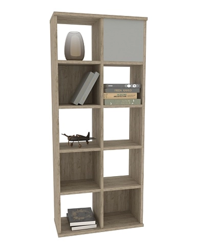 Стеллаж сквозной книжный на 10 ниш с ящиками E810