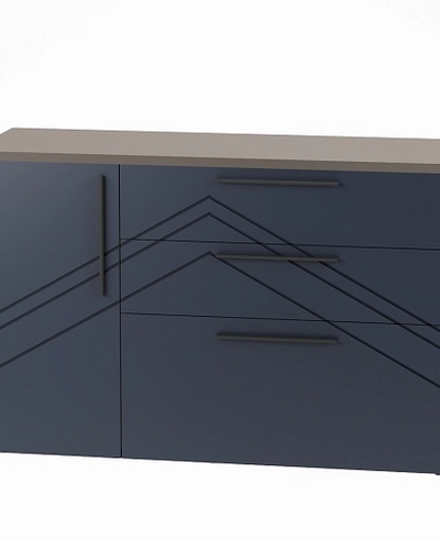 Комод с фрезерованными фасадами в эмали LE706 L/R