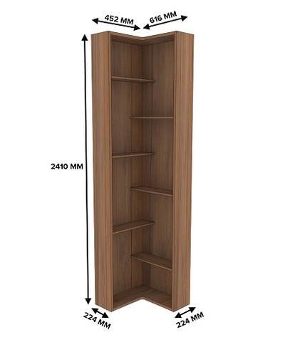 Стеллаж завершающий угловой L230.60 L/R