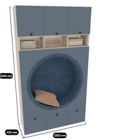 Секция с нишей и мягкими элементами L430.45