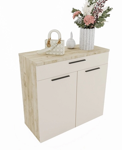 Тумба широкая 2 дверная с ящиком L876