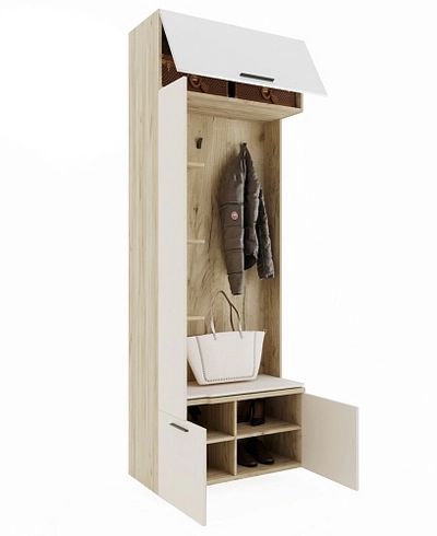 Секция с вешалкой и полками L409 L/R