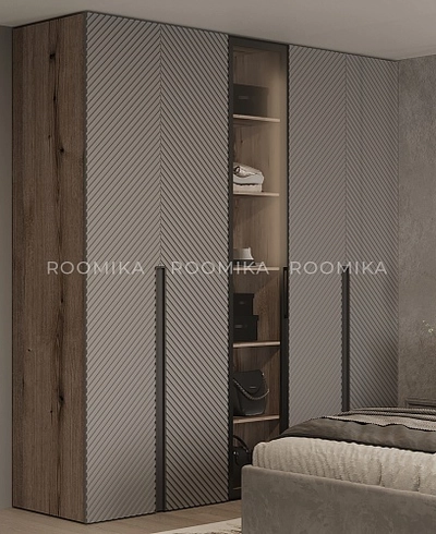 Шкафная группа Лацио фрезерованные фасады в эмали 37