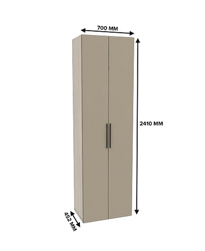Шкаф двухдверный со штангой L243.44