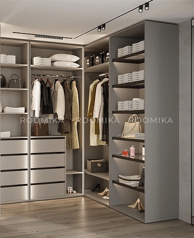 Гардеробная система без фасадов Элементис 4