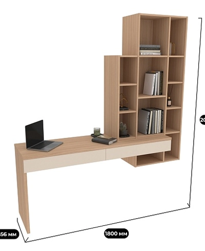 Стол-стеллаж R180 L/R