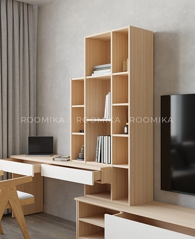 Стол-стеллаж R180 L/R