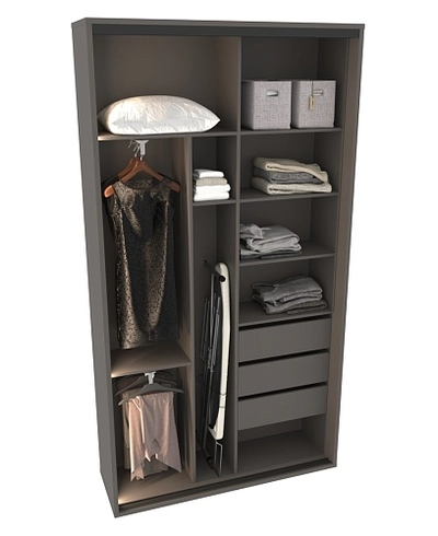 Шкаф-купе ХG140.45-3, профиль INTEGRO, фасад зеркало серебро/стекло Сатинато белое