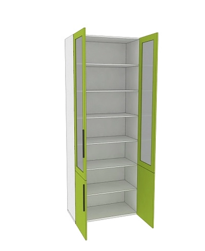 Шкаф книжный со стеклом L214S