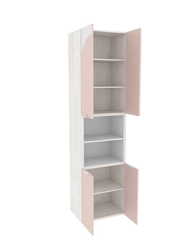 Шкаф книжный с нишей, фасады в эмали LE228.44