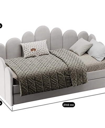 Мягкая кровать-диван ШЕЛЛ, 90x190