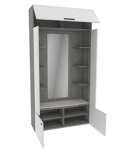 Секция с зеркалом и полками LG-408