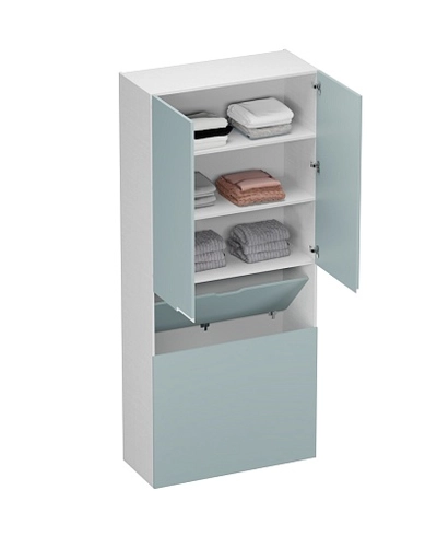 Шкаф двухдверный с фальш стенкой, фасады в эмали LE212.1