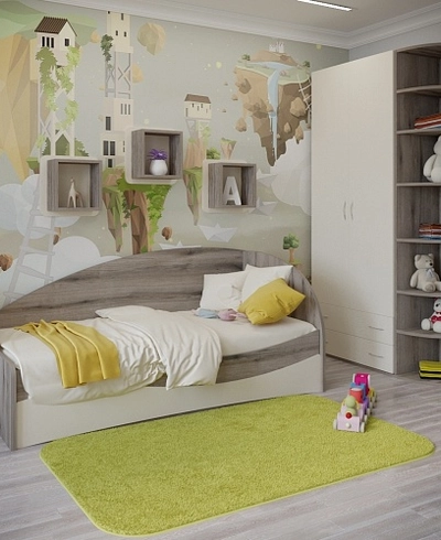 Кровать односпальная P901 с подъемным механизмом, 90x190