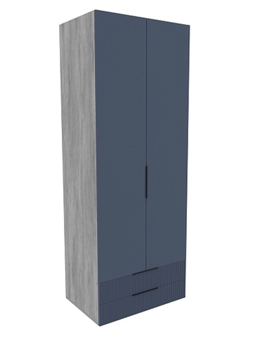 Шкаф двухдверный с ящиками глубокий, фасады в эмали LE211.60