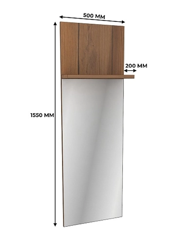 Панель зеркало с полкой L150
