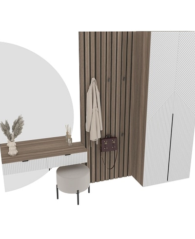 Лацио прихожая фрезерованные фасады в эмали 33